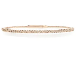 14K Gold Diamond Bangle Bracelet
