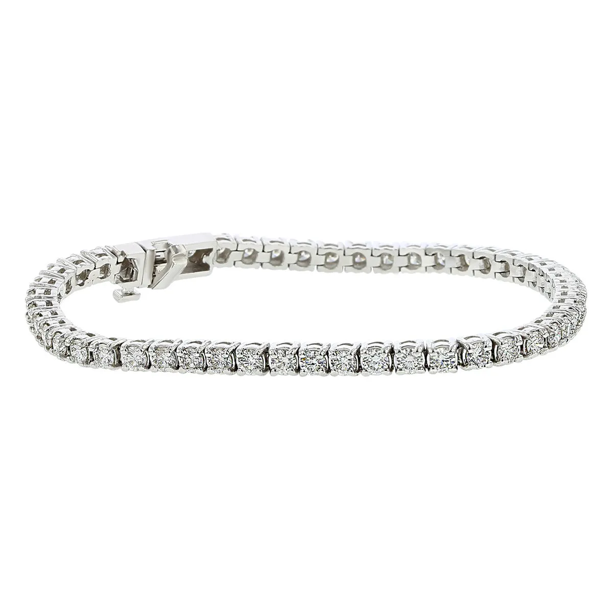 14K Round Brilliant Diamond Tennis Bracelet