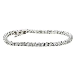 14K Round Brilliant Diamond Tennis Bracelet