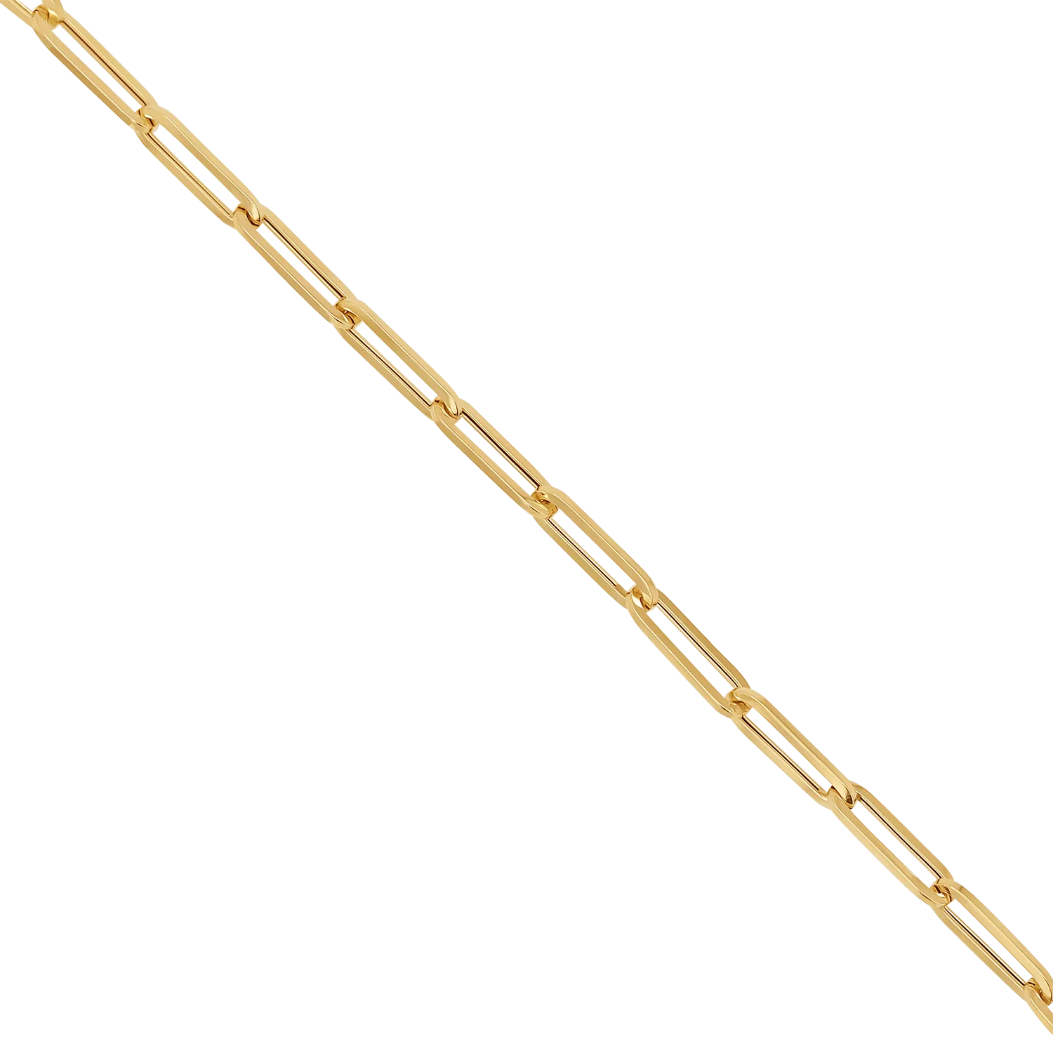14K Signature Paper Clip Chain Anklet
