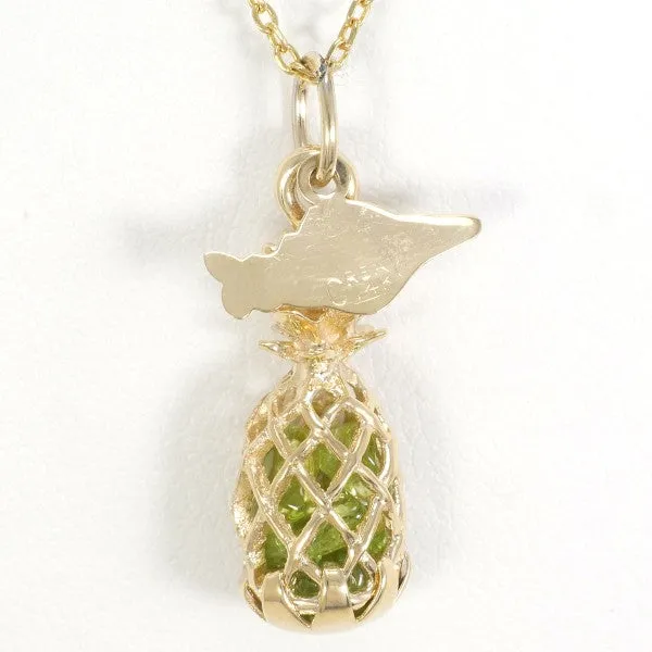14K Yellow Gold Necklace with Gemstone