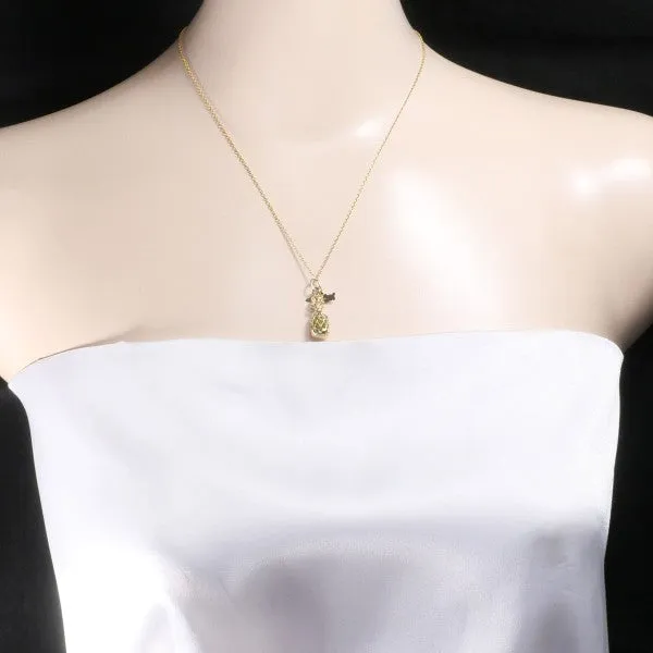 14K Yellow Gold Necklace with Gemstone