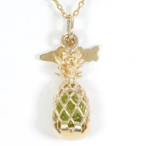 14K Yellow Gold Necklace with Gemstone