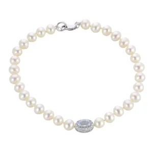 14KT White Gold Freshwater Pearl Bracelet 932335/FWWHAA