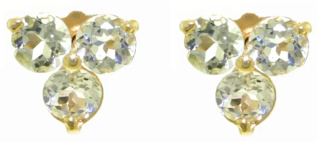 1.5 Carat 14K Solid White Gold Horizon Of Love Aquamarine Earrings