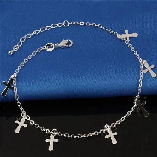 16 Designs Anklet Bracelets Silver