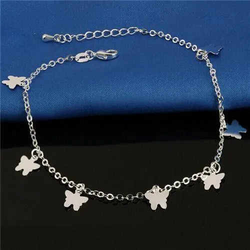 16 Designs Anklet Bracelets Silver