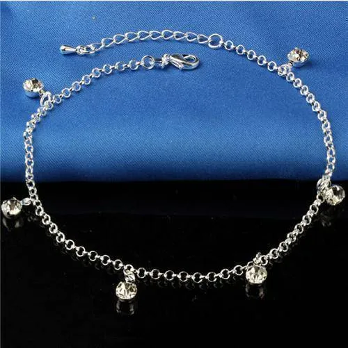 16 Designs Anklet Bracelets Silver
