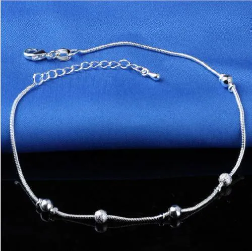 16 Designs Anklet Bracelets Silver