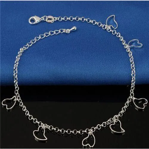16 Designs Anklet Bracelets Silver