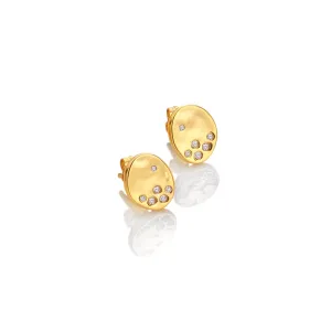 18ct Gold HD X JJ Illuminate Stud Earring DE809