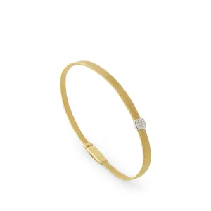 18K Yellow Gold and Diamond Single Station Bracelet