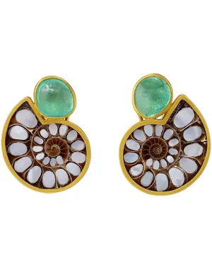 22k Yellow Gold Nautilus Earrings