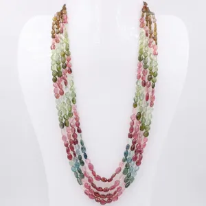 4 Strand Tourmaline Necklace Layered Necklace Tourmaline Necklace Gemstone Necklace Multi Strand Necklace SKU 6143266