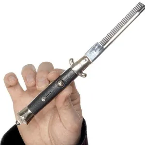50s Style Teddy Boy Flick Comb Adult Black