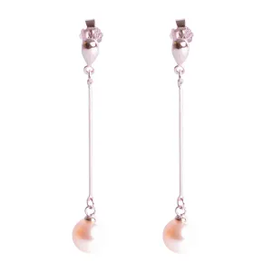 8 mm White Pearl Drop Earrings