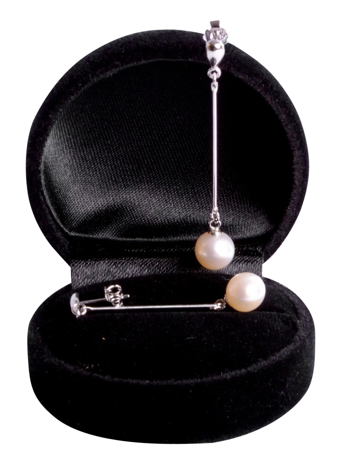 8 mm White Pearl Drop Earrings