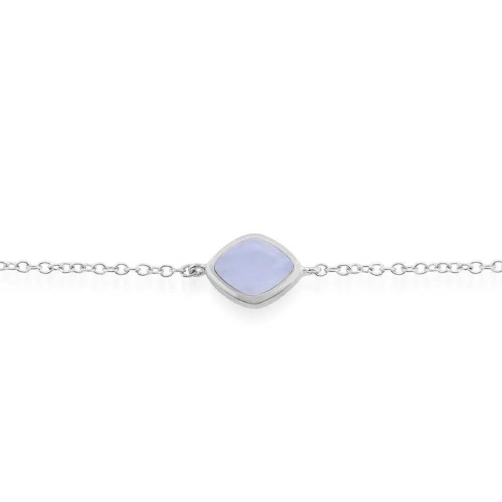 925er Sterlingsilber Achat 7zoll Armband