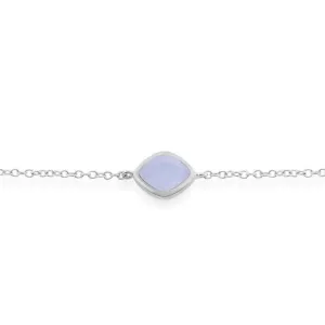 925er Sterlingsilber Achat 7zoll Armband