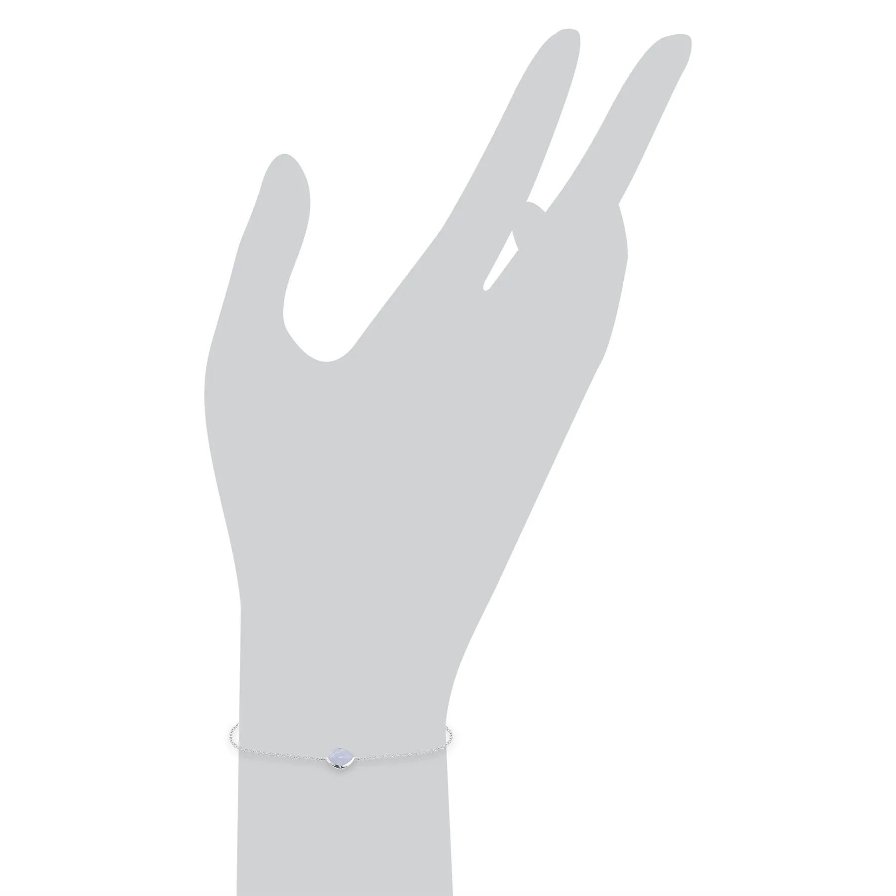 925er Sterlingsilber Achat 7zoll Armband
