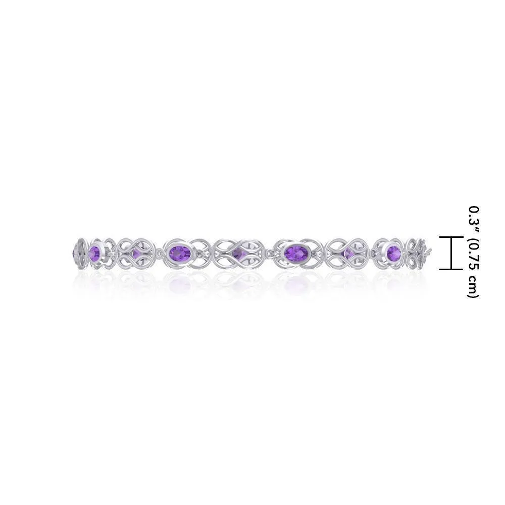 A lifetime Celtic Knotwork inspiration ~ Sterling Silver Bracelet Jewelry with Gemstone TBG311