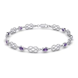 A lifetime Celtic Knotwork inspiration ~ Sterling Silver Bracelet Jewelry with Gemstone TBG311