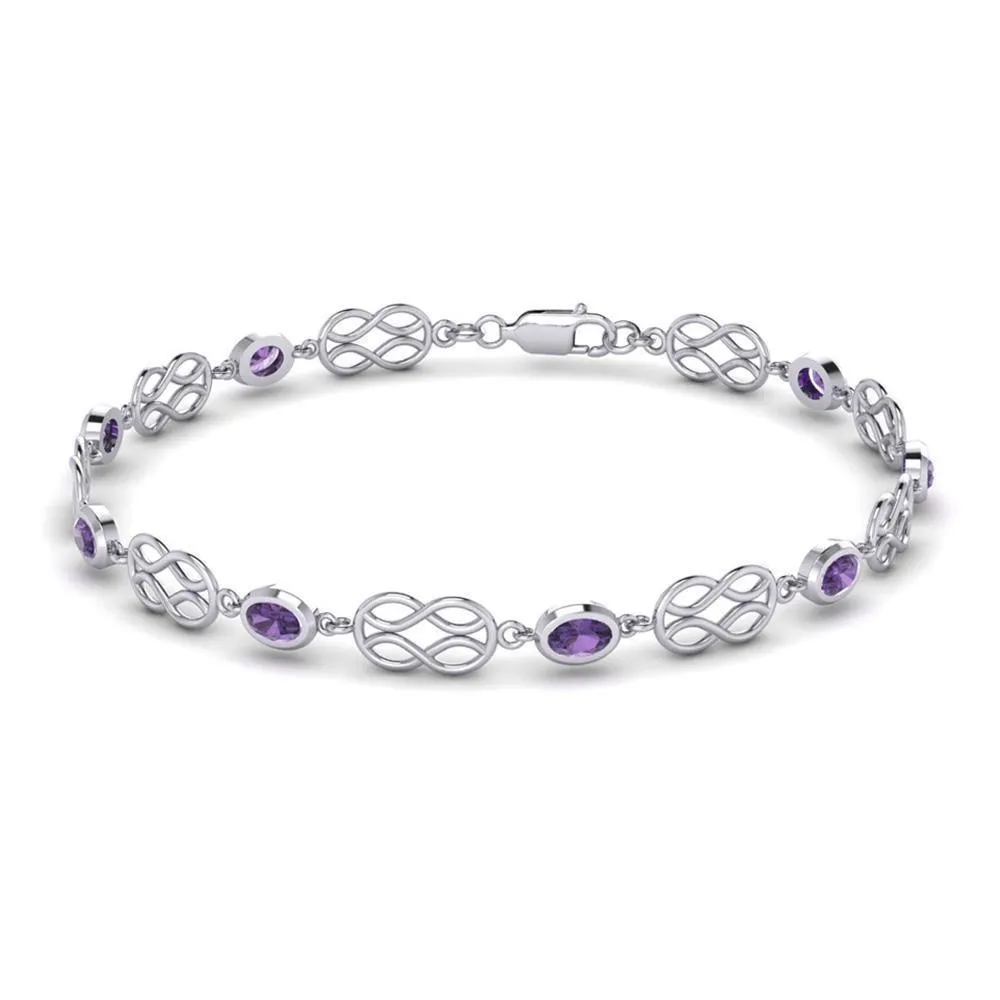 A lifetime Celtic Knotwork inspiration ~ Sterling Silver Bracelet Jewelry with Gemstone TBG311