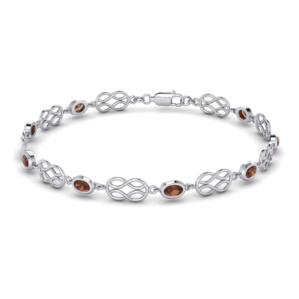 A lifetime Celtic Knotwork inspiration ~ Sterling Silver Bracelet Jewelry with Gemstone TBG311