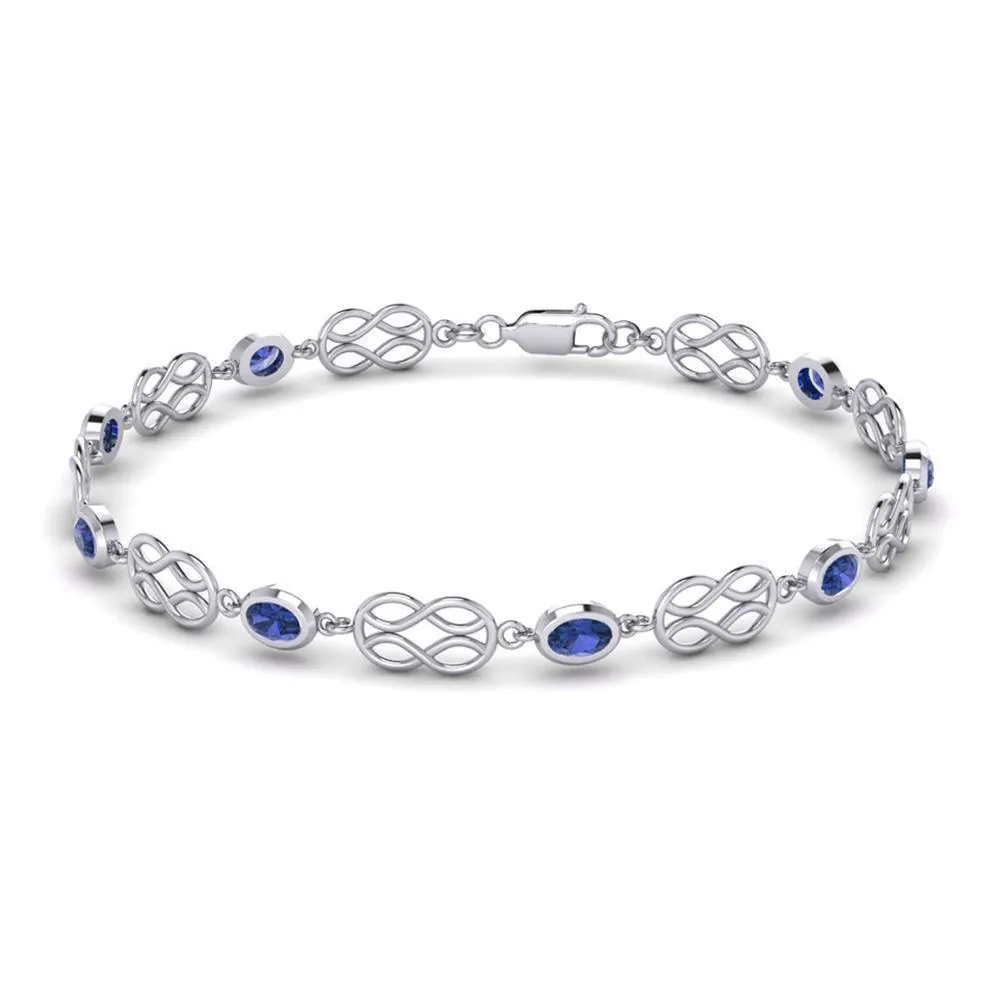 A lifetime Celtic Knotwork inspiration ~ Sterling Silver Bracelet Jewelry with Gemstone TBG311