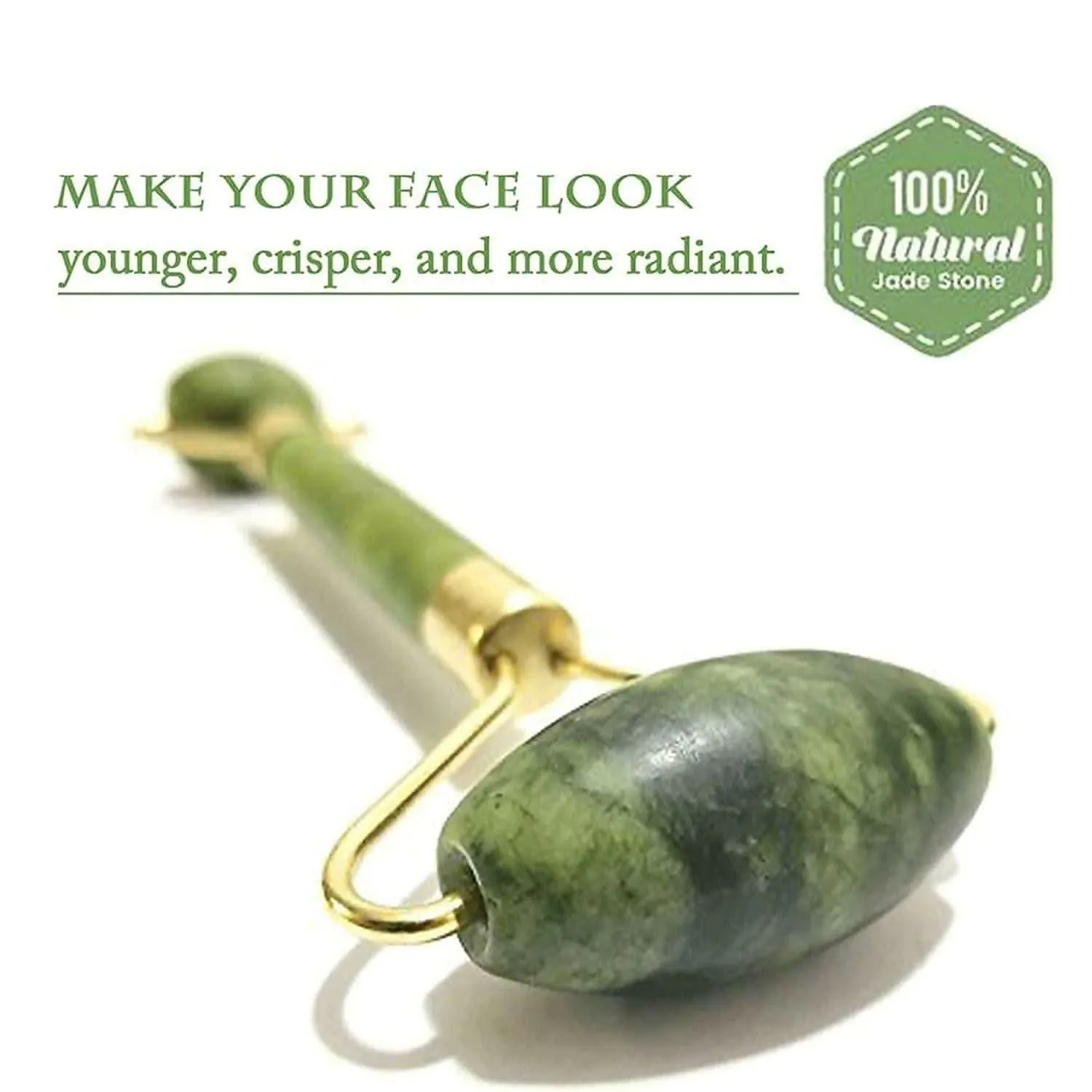 acial Massager Jade Roller & Gua Sha Tool Natural Himalayan Stone for Face Neck Healing Skin Wrinkles