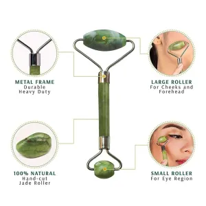 acial Massager Jade Roller & Gua Sha Tool Natural Himalayan Stone for Face Neck Healing Skin Wrinkles