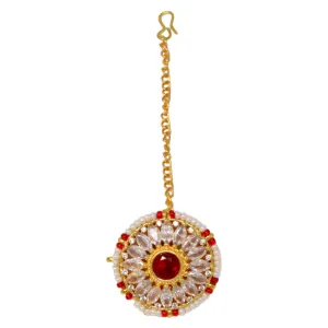 AD Gold Plated Ethnic Maangtika