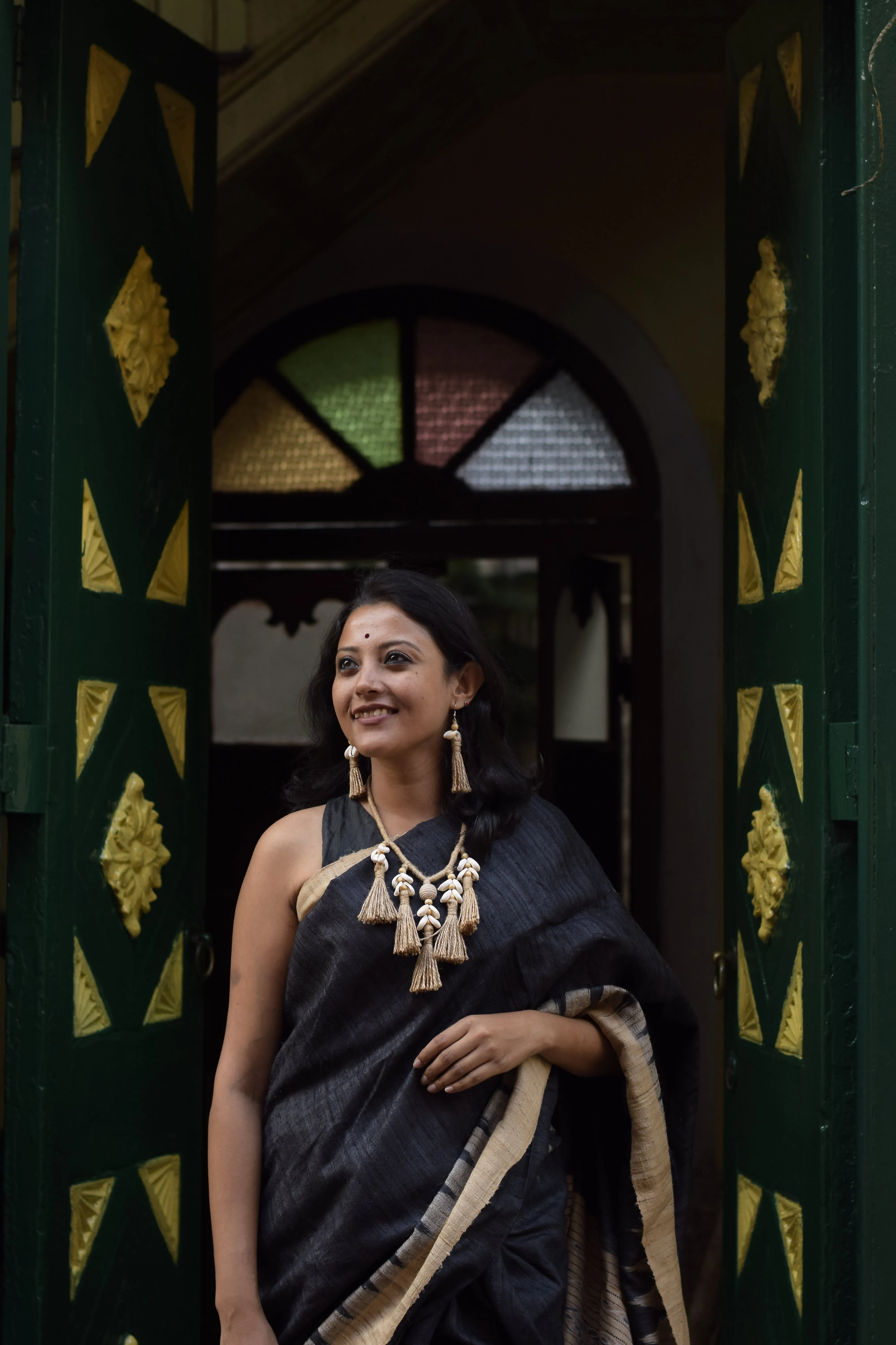Akshata Jute Necklace & Earrings set