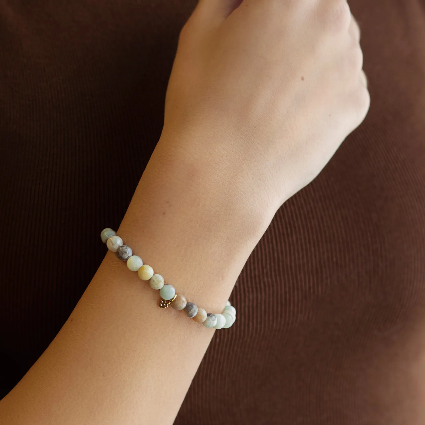 Amazonite Heart Bracelet