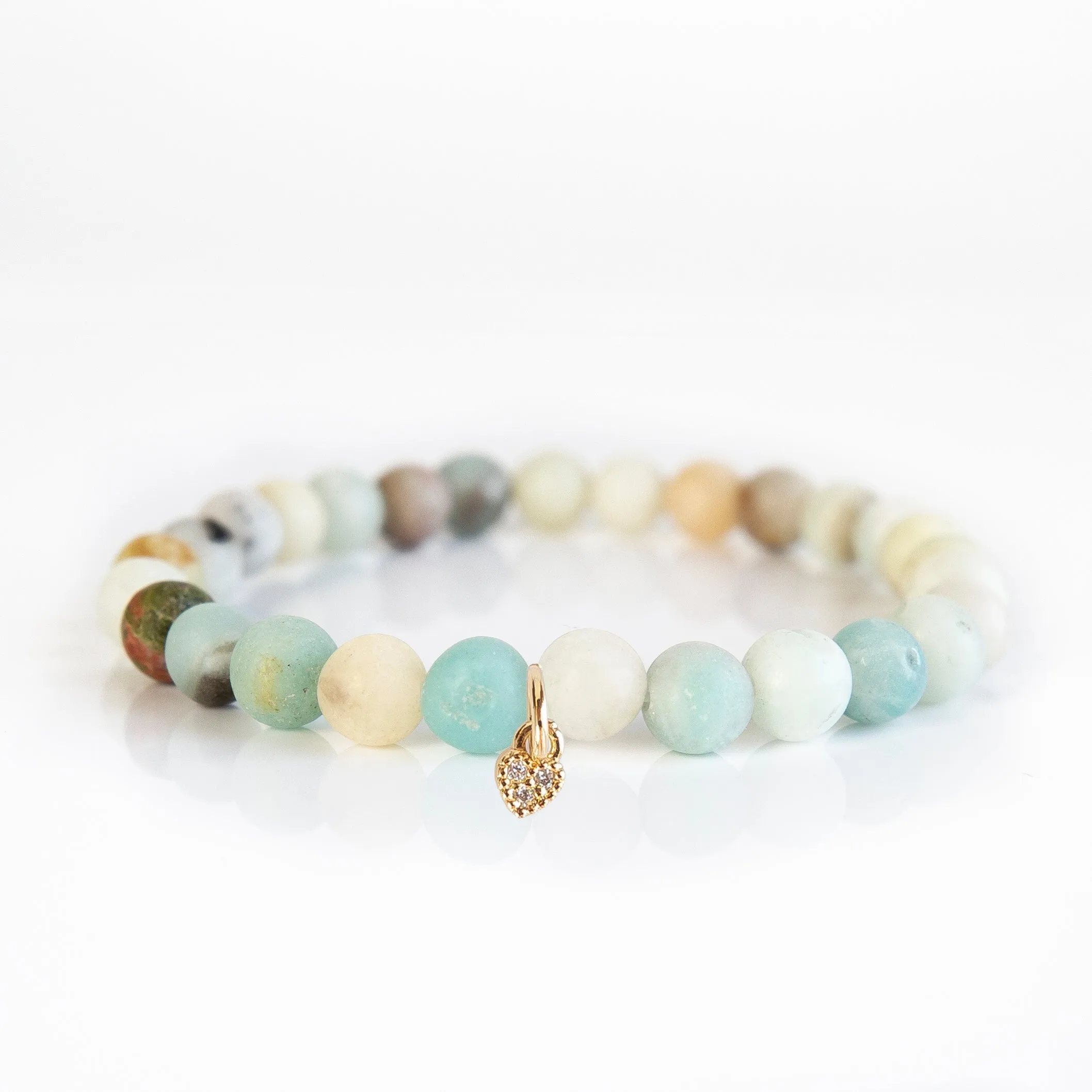 Amazonite Heart Bracelet