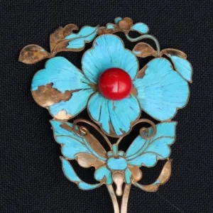 Antique Qing Dynasty 6 1/2" Tian-Tsui Hair Pin