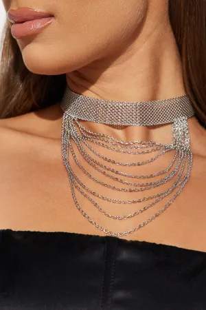 Appealing Look Choker - Silver