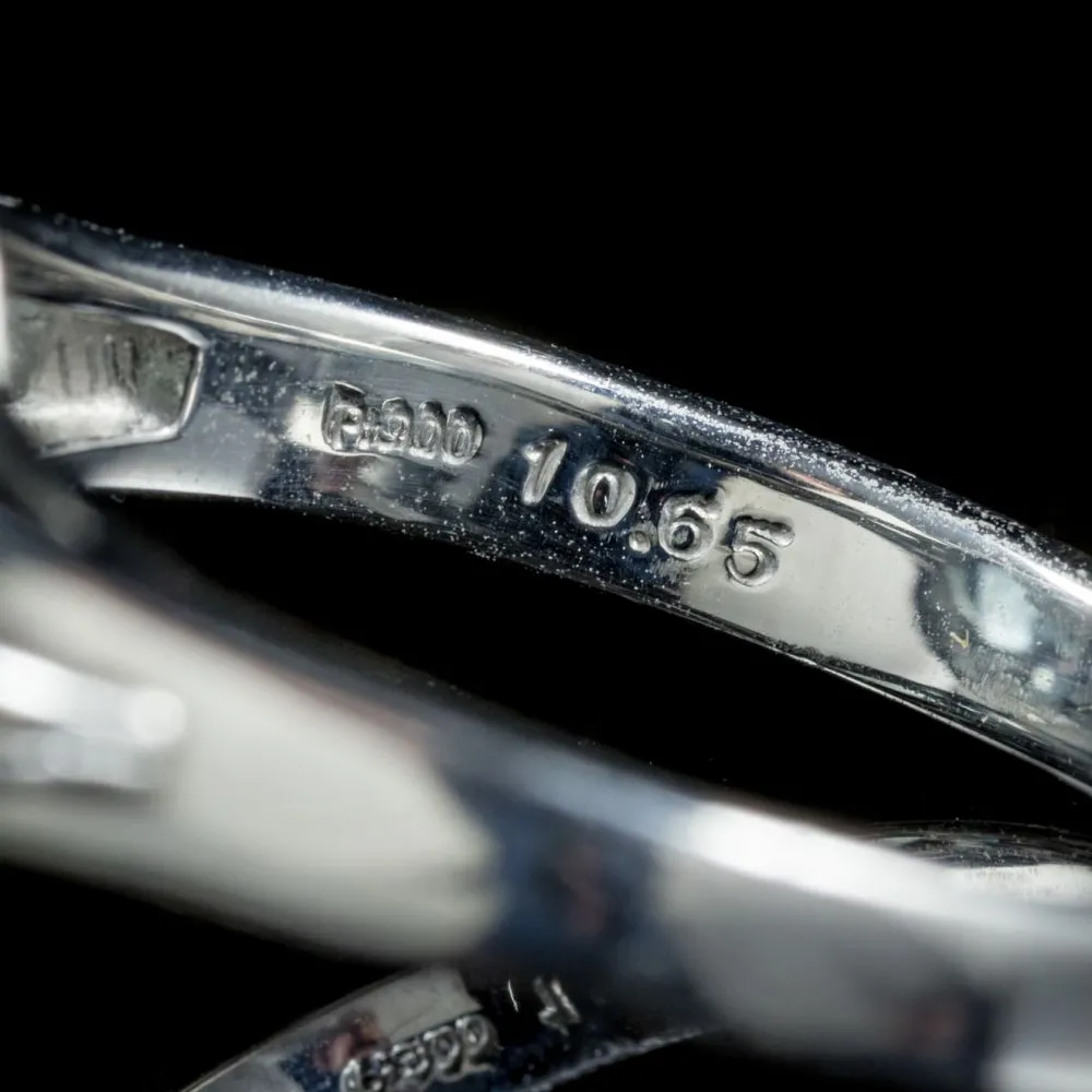 Aquamarine Diamond Ring Platinum 10.65Ct Aqua Circa 1940