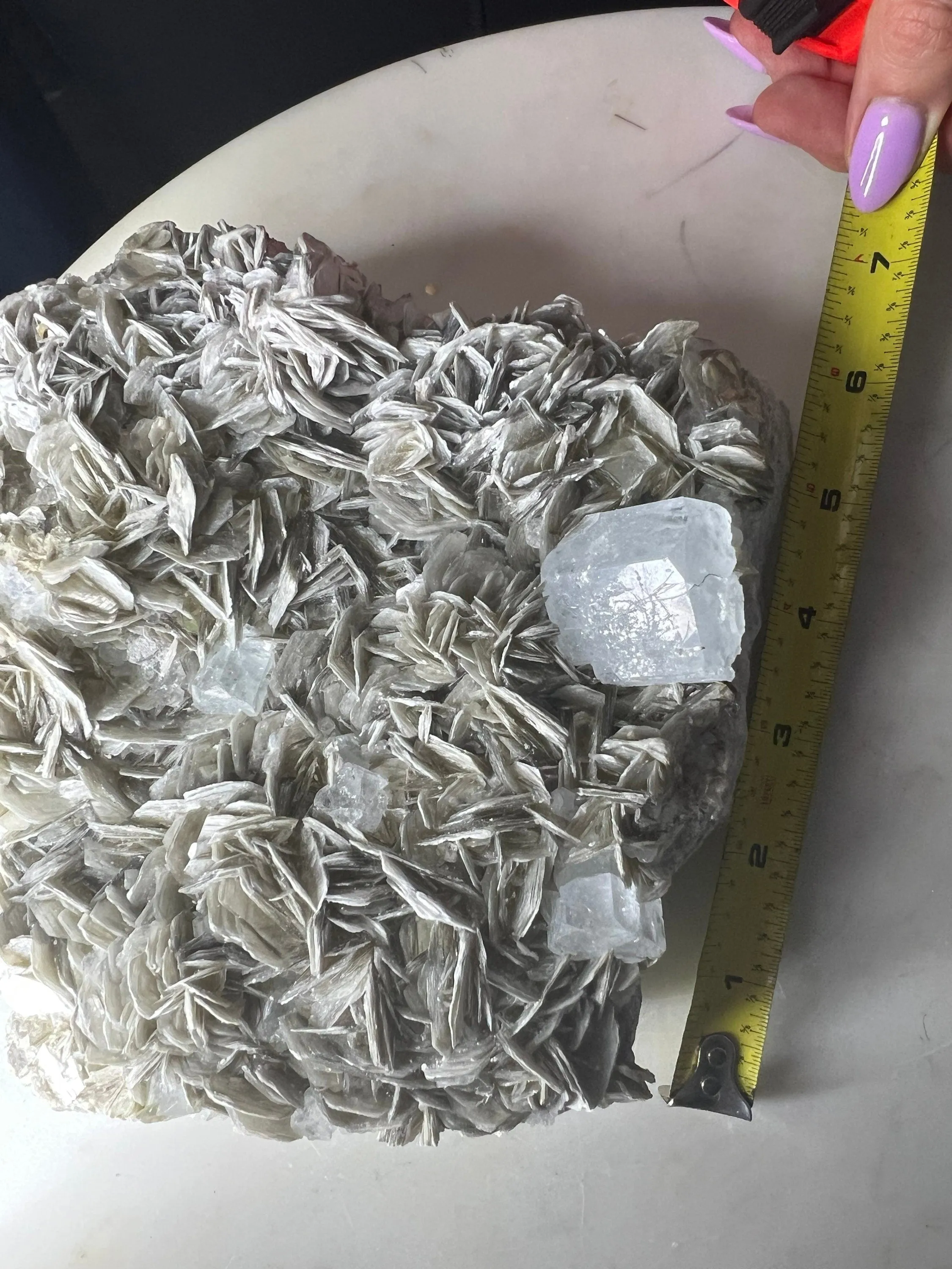 Aquamarine on muscovite matrix cluster 5 pounds