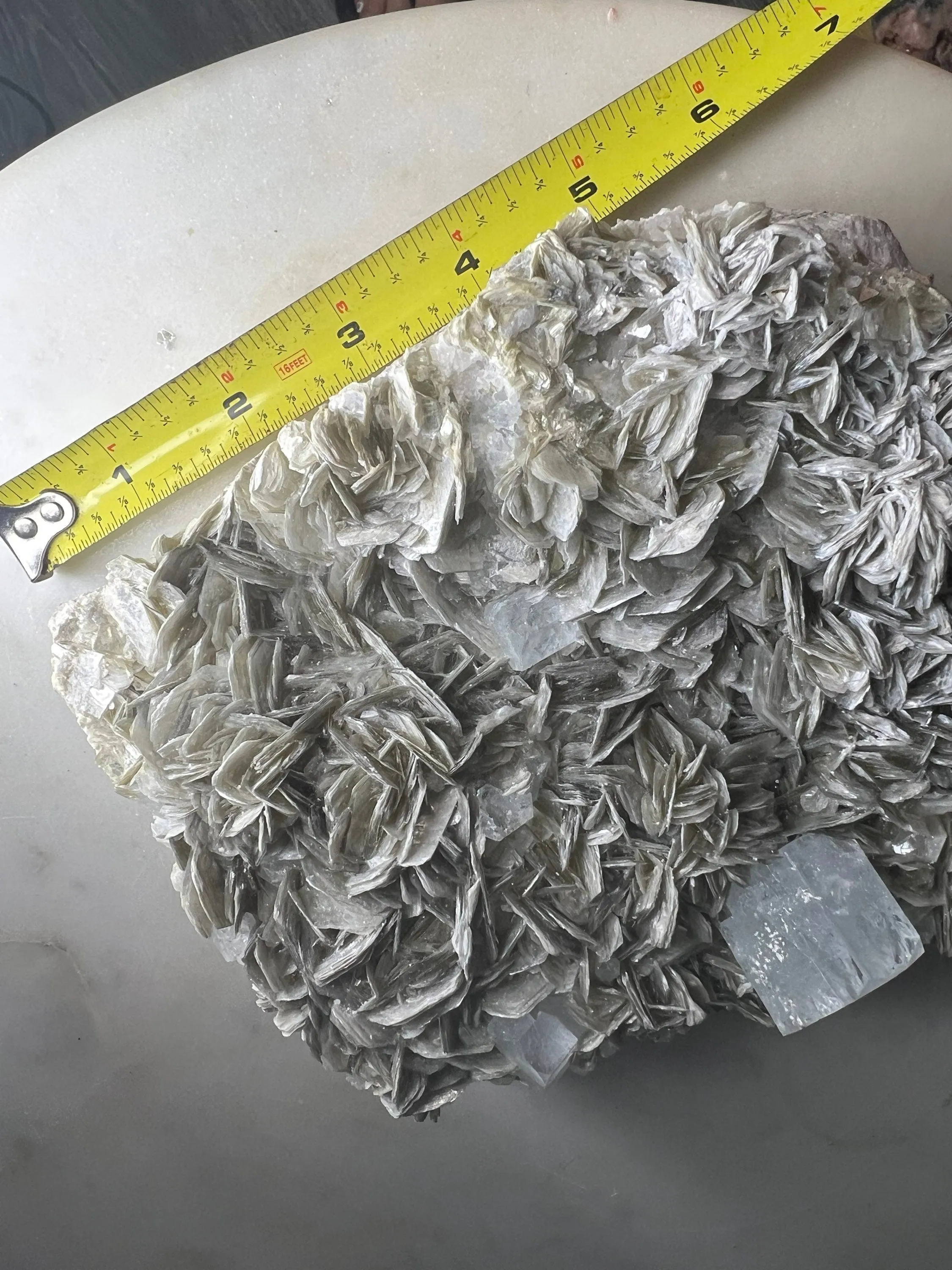 Aquamarine on muscovite matrix cluster 5 pounds