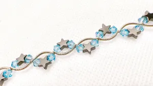 Aquamarine Star Crystal Bracelet