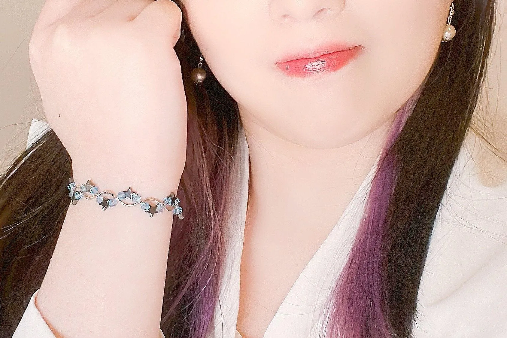 Aquamarine Star Crystal Bracelet