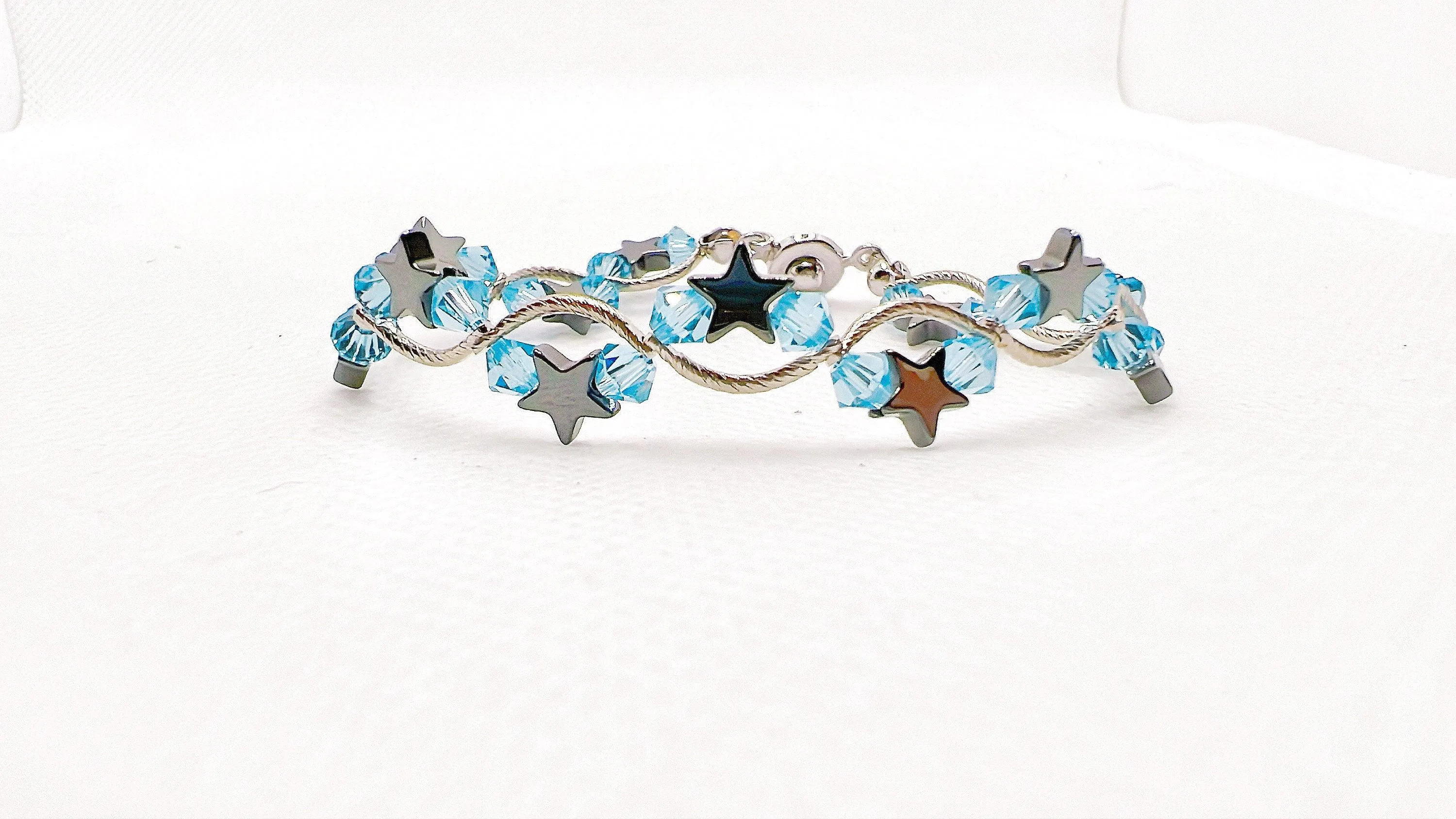 Aquamarine Star Crystal Bracelet