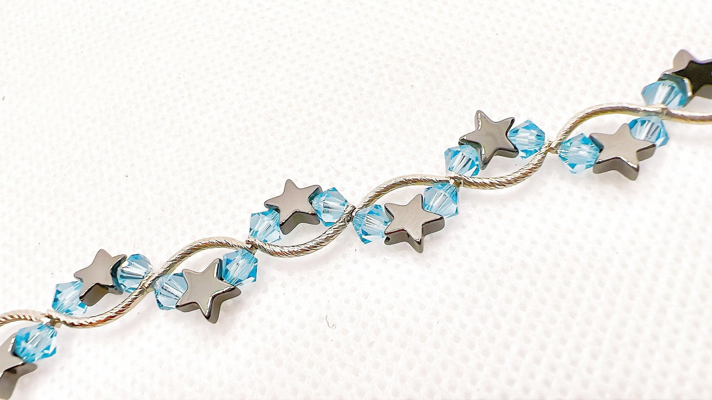 Aquamarine Star Crystal Bracelet
