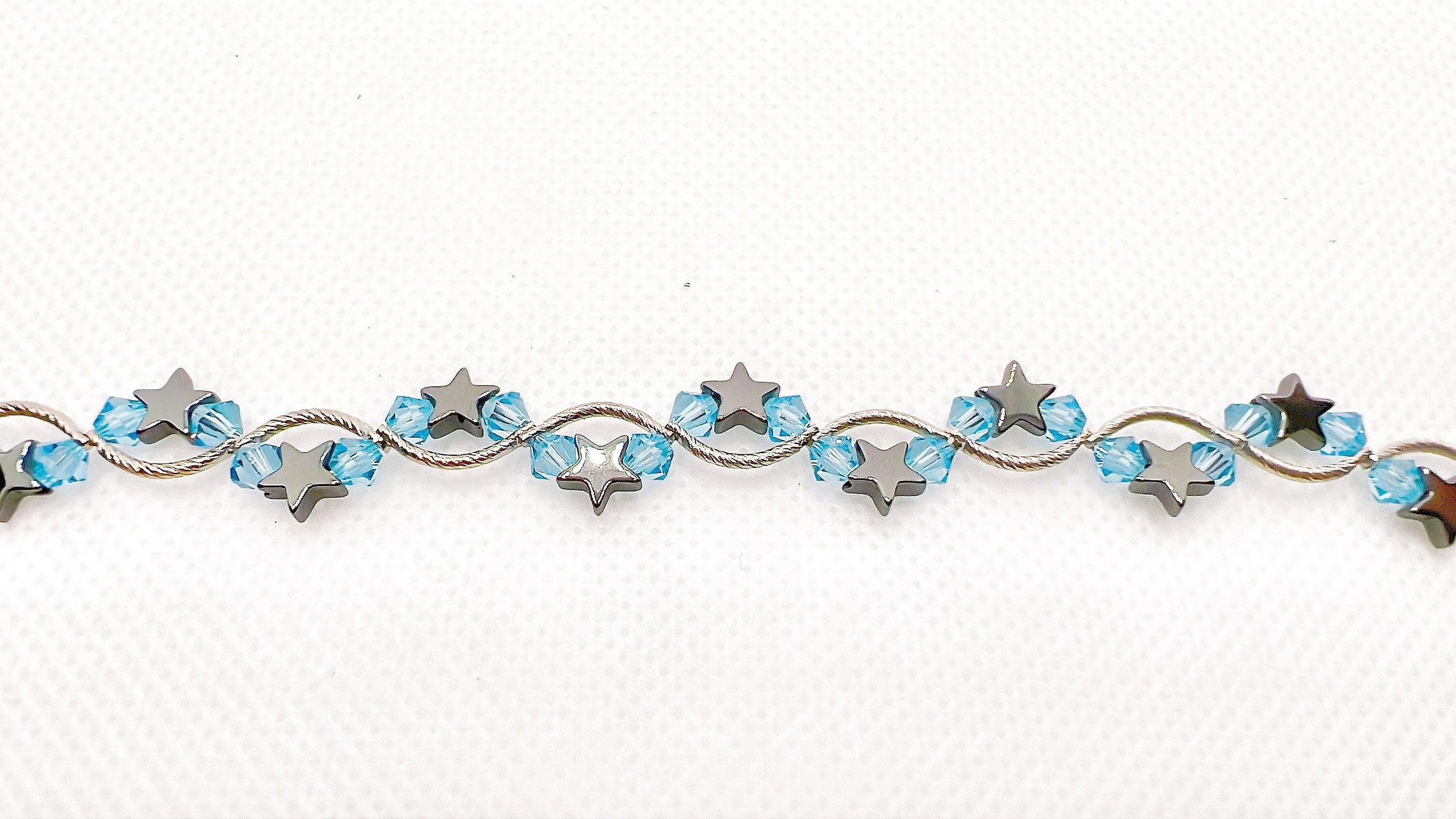 Aquamarine Star Crystal Bracelet