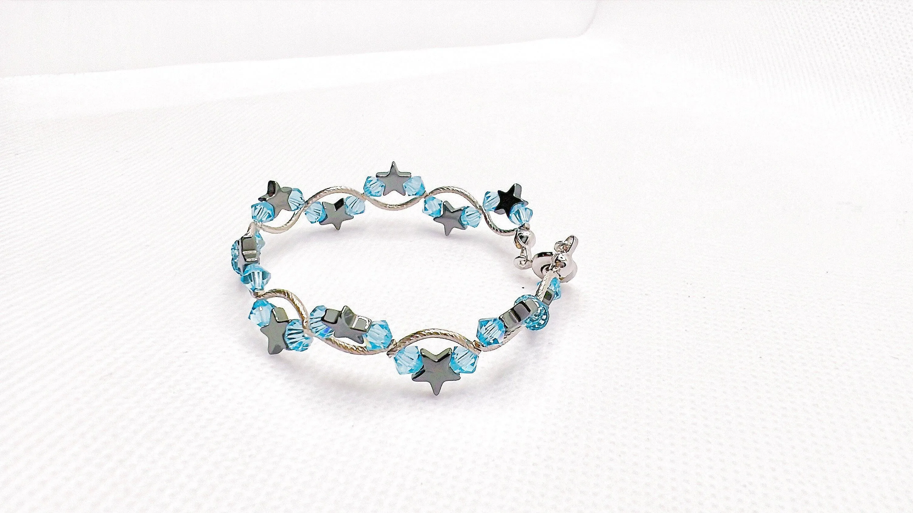 Aquamarine Star Crystal Bracelet