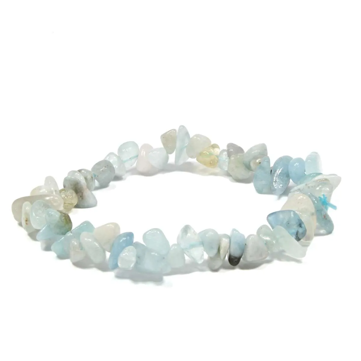 Aquamarine Stone Chip Bracelet
