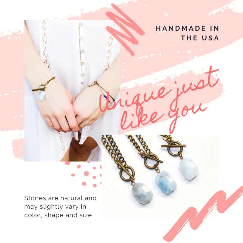 Aquamarine Toggle Bracelet