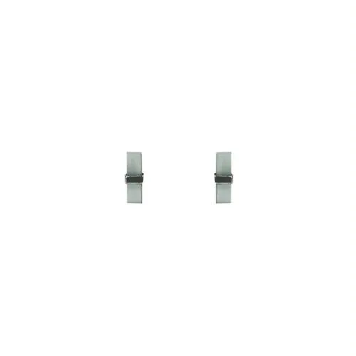 Aquamarine with Silver Wrap Stud Earrings