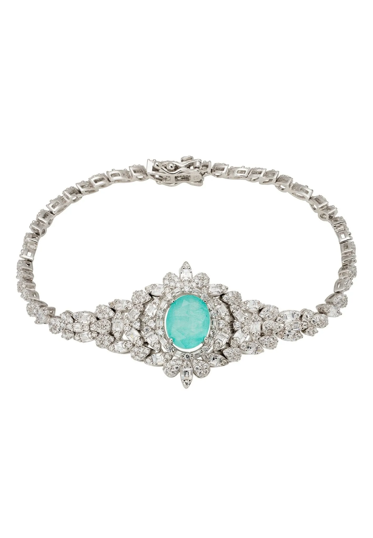 Arabesque Splendor Bracelet Paraiba Tourmaline Silver